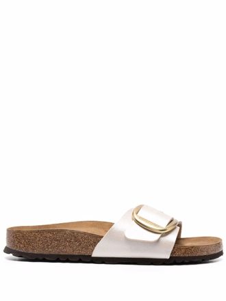 Birkenstock Madrid Grote Gesp Parelwit, Birko Flor Sierlijk