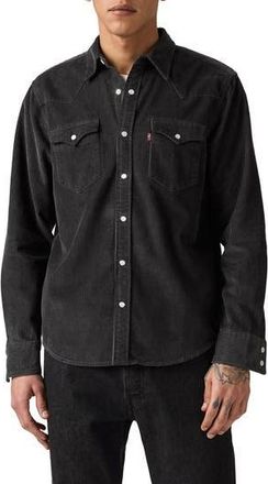 Levi's Classic Western Standard Long Sleeve Button-Up Shirt in Dark Phantom at Nordstrom Rack, Size Xx-Large