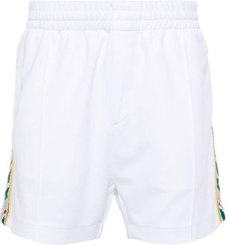 Casablanca logo-embellished jersey shorts - men - Polyester/Polyester/Cotton - 3XL - White