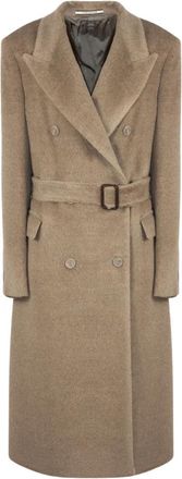 Tagliatore Jole Lange Jas - Dames - Mantel - Beige - M - Wol - Jassen