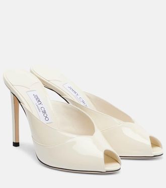 Jimmy Choo London Brigitte 100 patent leather mules