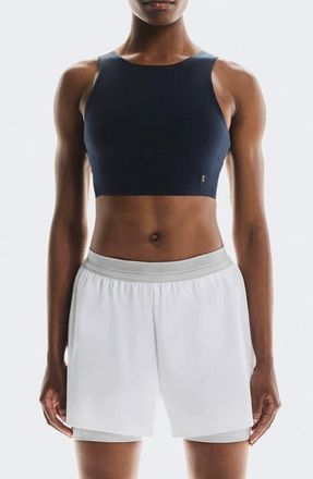 On Core 2 in 1 Crop Tank Top in Navy at Nordstrom, Size X-Large
