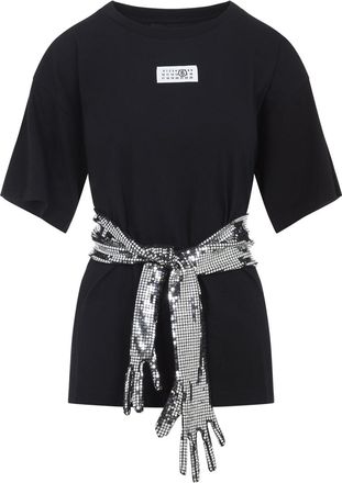 Maison Margiela Black Cotton T-Shirt-Donna