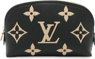 Louis Vuitton Monogram Empreinte Beige Black Monogram Empreinte Pochette (Pre-Owned)