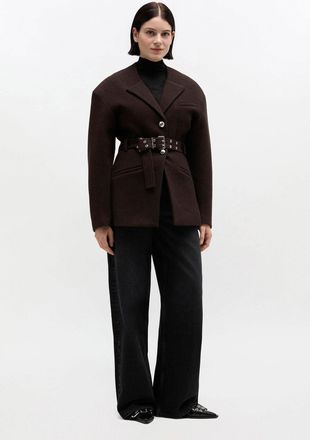 Ganni Brown Wool Jacket
