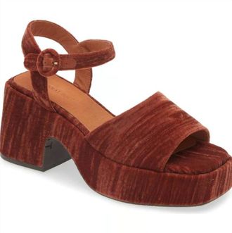 Chocolat Blu Womens Helga Sandals In Copper Velvet