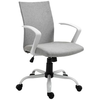 Vinsetto Vinsetto - Sedia Ergonomica Girevole Sedia Per Scrivania In Tessuto Grigio Chiaro