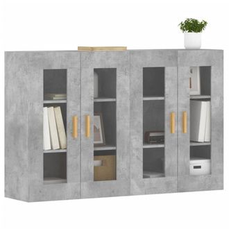 Berkfield Home Wall Mounted Cabinets 2 pcs Concrete Grey Engineered Wood