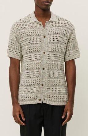Les Deux Elvin Structured Knit Shirt in Light Sand at Nordstrom Rack, Size X-Large
