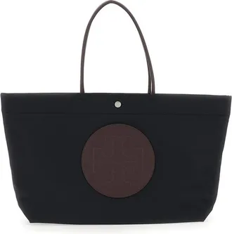 Tory Burch Ella Twist Tote Bag Black