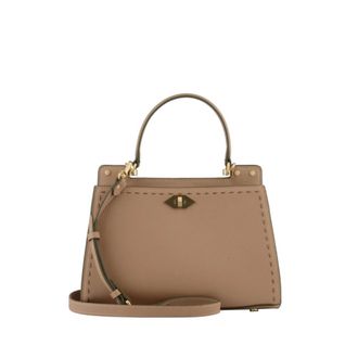 Pourchet Tassen, Dames, Beige, ONE Size, Leer, Trianon Bicolore MM