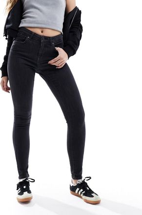 Only pushup skinny jeans in dark gray denim
