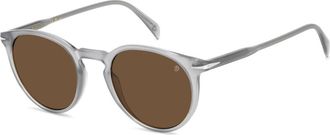 Eyewear by David Beckham Transparent Grey/Brown Zonnebrillen - Heren - Zonnebrillen - Grijs - 51 MM - Accessoires