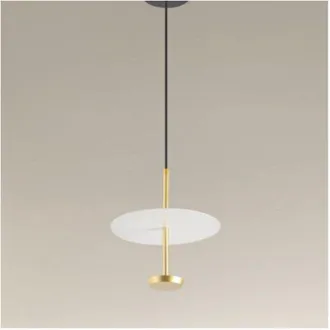 Trade Shop Trade Shop Traesio - Trade Shop - Luz Summary 6500k Led 12w Disco Paralum Piatto Bianco Oro Tondo 33146