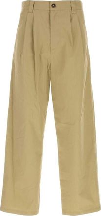 A.P.C. Khaki Relaxed Pleated Pants