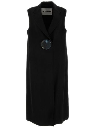 Jil Sander Gilet sartoriale con bottoni - Nero