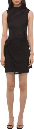 Helmut Lang Side Knot Sleeveless Dress in Black at Nordstrom, Size X-Small
