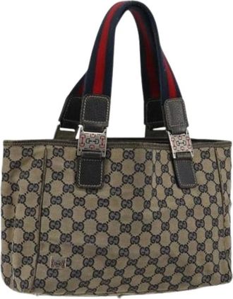 Gucci Pre-owned Handbags, female, Multicolor, Size: ONE SIZE Pre-owned Vintage GG Canvas Hand Bag
