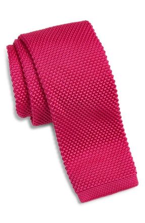 Clifton Wilson Fuchsia Knit Silk Tie in Pink at Nordstrom