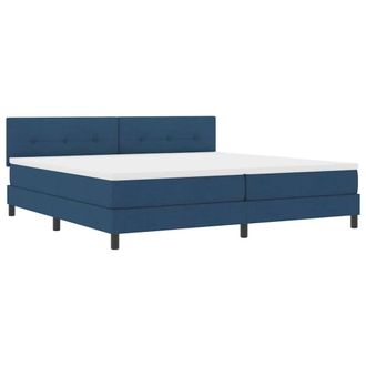 vidaXL Vidaxl Letto A Molle Con Strisce Led Blu 200 X 200 Cm Tessuto