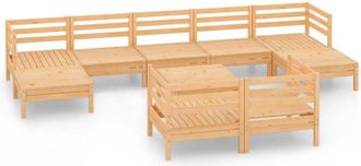 vidaXL 10 Piece Garden Lounge Set Solid Wood Pine vidaXL