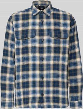 Fynch-Hatton Fynch-Hatton Relaxed Fit Freizeithemd mit Brusttaschen in Royal, Größe XXL