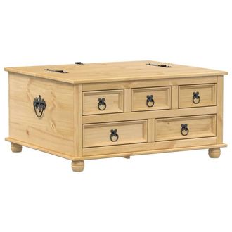 Berkfield Home Storage Box Corona 90x78x45 cm Solid Wood Pine in Light Tan | Size: 90 x 78 x 45 cm
