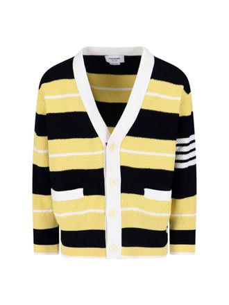 Thom Browne Striped Cardigan - Yellow