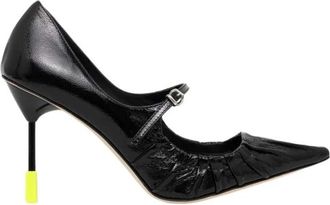 Msgm 90mm Iconische Pumps - Dames - Pumps - Zwart - 37 EU - Leer - Schoenen