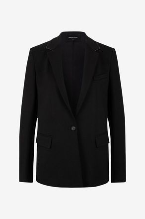 Fabiana Filippi Gerader Blazer aus Punto Milano-Jersey mit Perlenstickereien