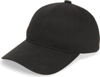 Nordstrom Brushed Cotton Baseball Cap in Black at Nordstrom