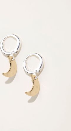 Fat Face FatFace Hammered Moon Earrings in Multi