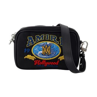 Amiri Embroidered Logo Camera Case - Heren - Tassen - Zwart - Maat: ONE Size Denim
