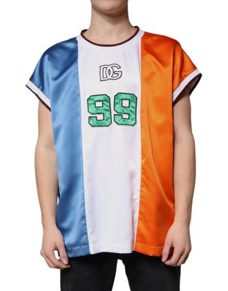 Dolce & Gabbana Mens Multicolor Jersey Tank Sleeveless T-Shirt Polyester