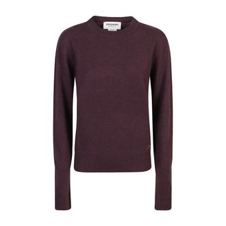 Patrizia Pepe Cashmere Knitwear, female, Brown, XS, Round Neck Jumper