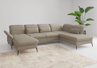 Sit&more Wohnlandschaft »Emely, inkl. Sitztiefenverstellung« wahlweise mit Bettfunktion,Bettkasten,Kopf- & Armteilverstellung