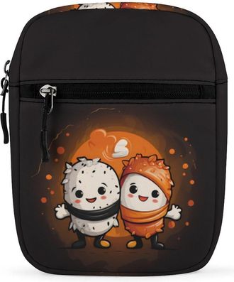 Generic Cute Japanese Sushi Hugging Crossbody Bag Adjustable Satchel Cute Shoulder Bag Lightweight Sling Bags