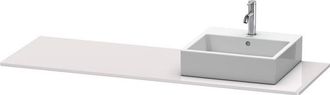 Duravit Consola Duravit Xsquare 060h, 1600x 550 Mm, 1 Recorte A La Derecha, Color (frente/cuerpo): Laca Blanca Lila Alto Brillo - Xs060hr2727