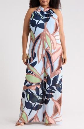 By Design Carmella Wide Leg Jumpsuit in Floral Collage at Nordstrom Rack, Size 3X