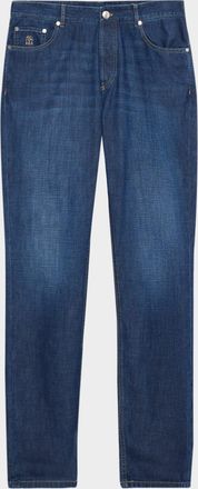 Brunello Cucinelli Mens Denim Classic Fit Five-Pocket Jeans