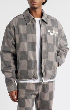 Diet Starts Monday Dylan Jacket in Checkered Grey at Nordstrom, Size Medium