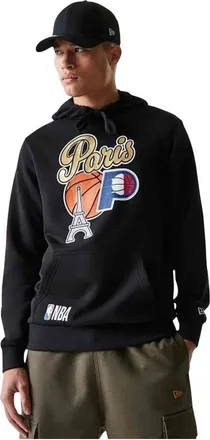 New Era Hoodies & sweatvesten, Heren, Zwart, XS, Pacers NBA Paris Games Regular Hoodie