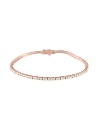 Luxury Bazaar 14K rose gold diamond tennis bracelet - Pink