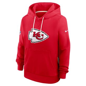 Nike Kansas City Chiefs Sideline Nike Womens Dri-FIT NFL Pullover Hoodie in Red | 03C365N7G-A0M