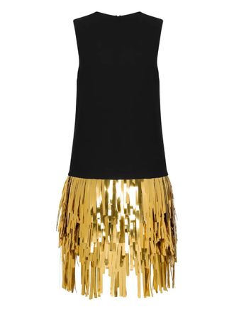 Moschino fringed mini dress - Black