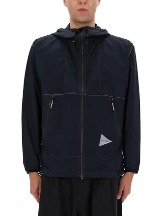 And Wander Partex Lightweight Hooded Nylon Jacket