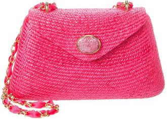Raf&eacute; New York Rocio Straw Shoulder Bag