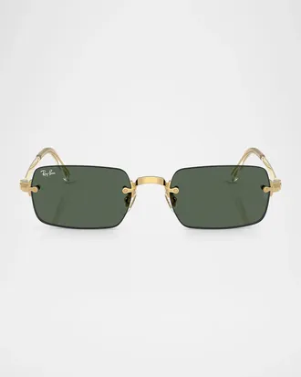 Ray-Ban x A$AP Rocky Men & apos;s Rb3928 Rimless Metal Rectangle Sunglasses