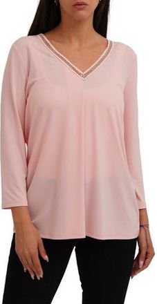 Sunny Leigh Solid V-Neck Top in Light Pink at Nordstrom Rack, Size 1 X