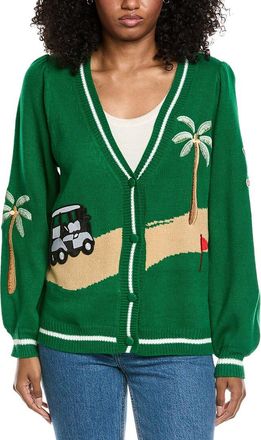 Fate Fate Golf Themed Ballon Sleeve Cardigan